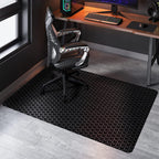 SALLOUS Chair Mat for Hard Floor, 47" x 36" Vinyl Gaming Chair Mat for Hard Surface, Multi-Purpose Hard Floor Protector Desk Chair Mat for Home Office (Black)
