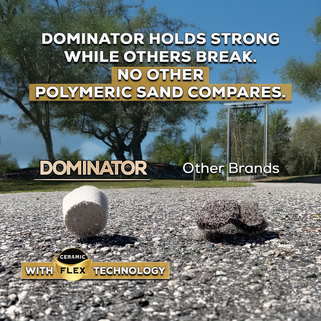 10 Pound Titanium Gray DOMINATOR Polymeric Sand with Revolutionary Ceramic Flex Technology for Stabilizing Paver Joints/Gaps, 1/8” up to 4”, Professional Grade Results