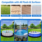 REGMICS 12ft Round Above Ground Pool Pad, 300G/M² (9oz/yz²) Heavy Duty Pool Mats for Floor, Seamless Puncture Resistant Under Pool Mat, Professional Ground Protector for Gravel & Concrete, Black