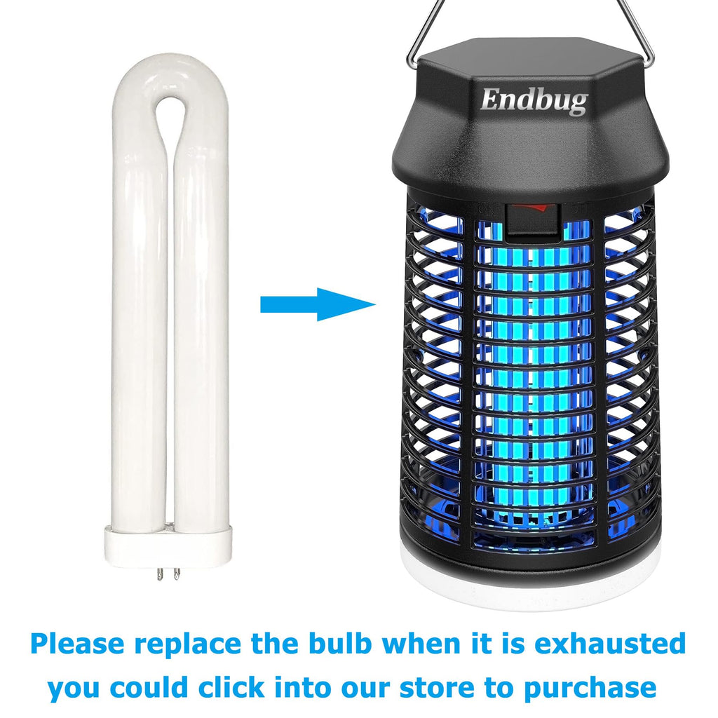 Endbug Bug Zapper with LED Light, Waterproof Bug Zapper Outdoor Indoor, Mosquito Zapper Outdoor Electric Fly Zapper, Mosquito Killer Fly Trap for Outside Patio Garden Backyard Home, Plug in