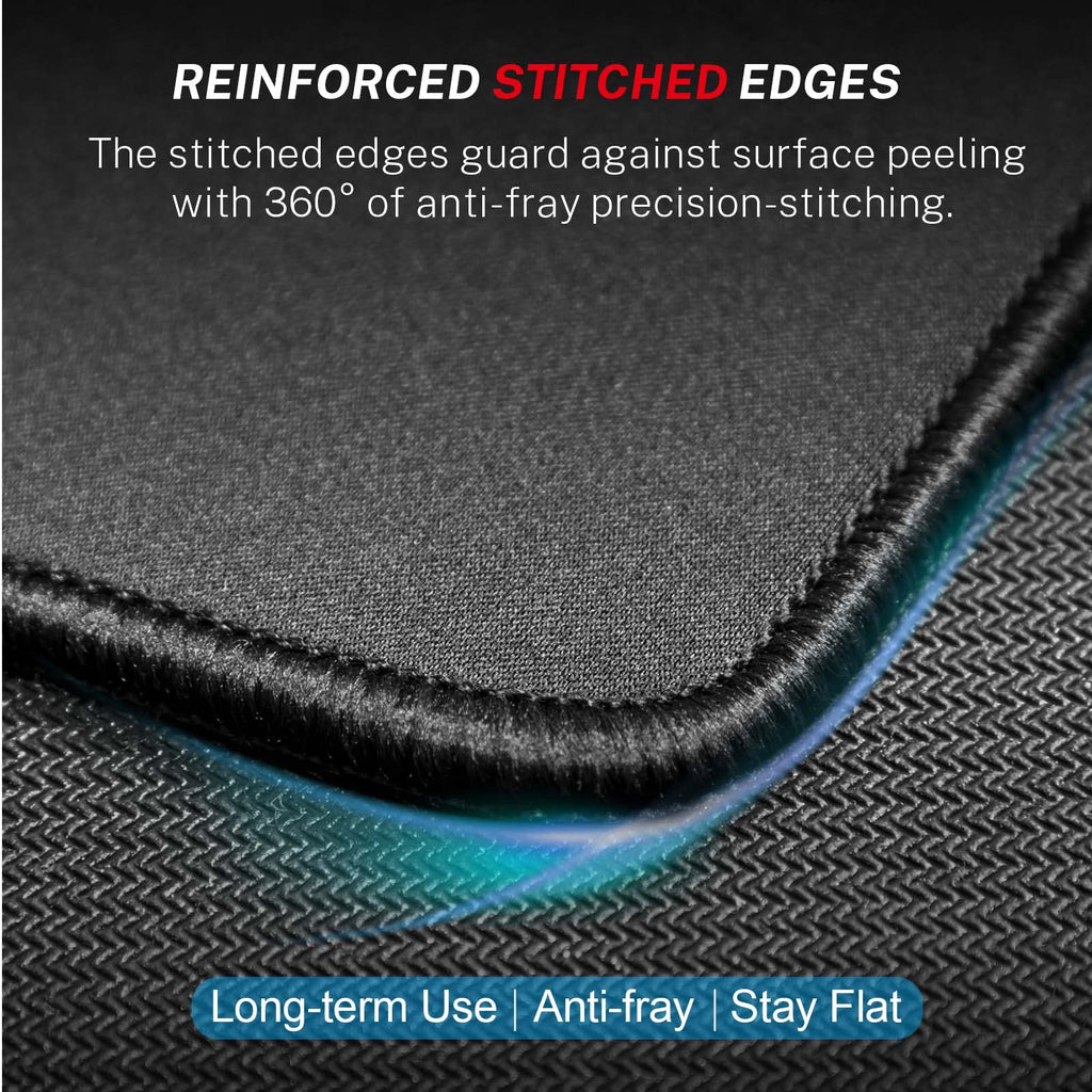 Essential Office & Gaming Mouse Pad, 30% Larger, 8.5” x 11” in, Black
