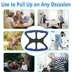 Lift Assists Standing Aid-Handicap Bar with No-Slip Grip Handles, Portable Lift Aid for Handicapped, Blue with Rubber Grip Handicap Bar Lift Aid to Transfer Elderly Senior Bariatric