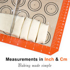 MMmat Silicone Baking Mat - Best German Silicone - Non Slip Silicone Baking Sheet, Non Stick Reusable Silicone Mats For Baking, Oven Liner, Counter Mat, 2 Half Sheets Macaron Baking Mats
