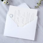 PONATIA 50 PCS/Pack A7 Envelopes, 5.25 x 7.5'' White Envelopes, Perfect For 5 x 7'' Wedding Invitation Cards, Christmas Gift Cards Envelopes, Acrylic Invitations, Photos