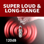The SafeAlarm Personal Self-Defense Safety Alarm Keychain |Loud 120DB Dual Alarm Siren Heard up to 600 ft/185 Meters Away | Emergency Safety Alarm for Women, Men, Children, Elderly