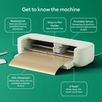 Cricut Explore® 5 Deluxe Bundle + $100 Digital Content, Taupe - Precise Cutting Machine - Works w/100+ Materials - Sleek Design - Includes Supplies for 100 Projects + Additional Bonus Digital Content