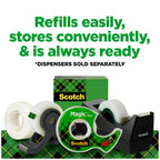 Scotch Magic Tape, Invisible, Back to School Supplies and College Essentials for Students and Teachers, 12 Tape Rolls, 3/4 x 1000 Inches