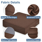 Shinnwa Gel Memory Foam Recliner Cushion for Elderly, Extra Large Seat Cushion, Dual-Layer Foam Chair Pad for Couch, Armchair, Wicker Chairs, Floor, 20 × 20 × 5in, Caramel