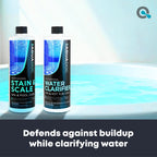 AquaDoc Spa Clarifier and Hot Tub Stain and Scale Control Bundle - Includes 32oz Hot Tub Clarifier and 32oz Spa Stain and Scale Remover - Made in USA