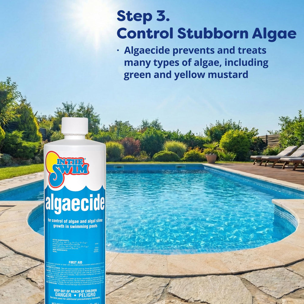 In The Swim Pool Deluxe Opening Chemical Start Up Kit - Above Ground and In-Ground Swimming Pools - Up to 15,000 White
