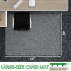 100pointONE Extra Large Office Chair Mat for Carpet, 48" x 60" Clear Desk Chair Mat for Low Pile Carpeted Floors- Easy Glide Plastic Floor Mat for Office Chair on Carpet