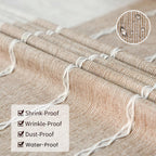 Deep Dream Tablecloths, Waterproof Table Cloth, Linens Wrinkle Free Anti-Fading, Rustic Table Cover Decoration for Kitchen Dinning Party Christmas (Square,55''x55'',4 Seats, Light Coffee)