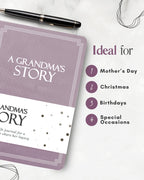 Grandma's Life Story Journal (Hardcover): A Meaningful Keepsake for Grandma to Share Her Journey and Memories, Book Includes 250+ Prompt Questions, Sentimental Grandma Gifts Idea, Sentimental Gifts for Grandma for Mother's Day, Birthday & Christmas