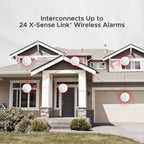 X-Sense Wireless Interconnected Smoke Detector Fire Alarm with Over 820 ft Transmission Range, SD19-W, Pack of 12