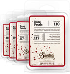 Shortie's Candle Company Rose Petals Wax Melts Bulk Pack - Formula 117-4 Highly Scented 3 Oz. Bars (12 Oz. Total) - Made with Natural Oils - Flower & Floral Air Freshener Cubes Collection