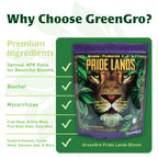 Pride Lands Premium Organic Bloom Fertilizer with NO Fillers, Bigger Buds and Flowers, Brighter Plants with Our Complete Bloom Nutrients, Recharge Soil and Boost Growth with Optimal Blend of NPK, 2 lb