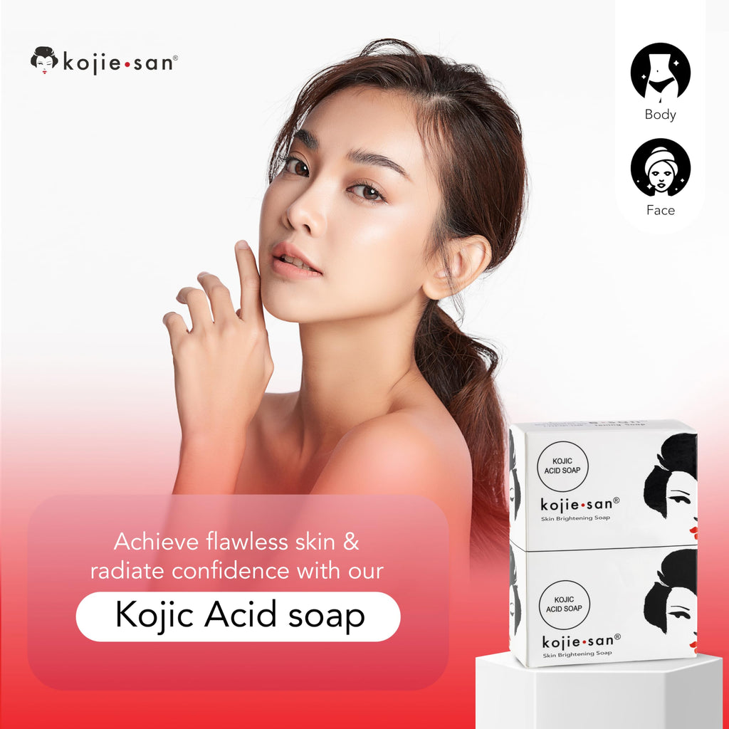 Kojie San Skin Brightening Soap – The Original Kojic Acid Soap that Reduces Dark Spots, Hyper-pigmentation, & other types of skin damage – 100g x 6 Bars