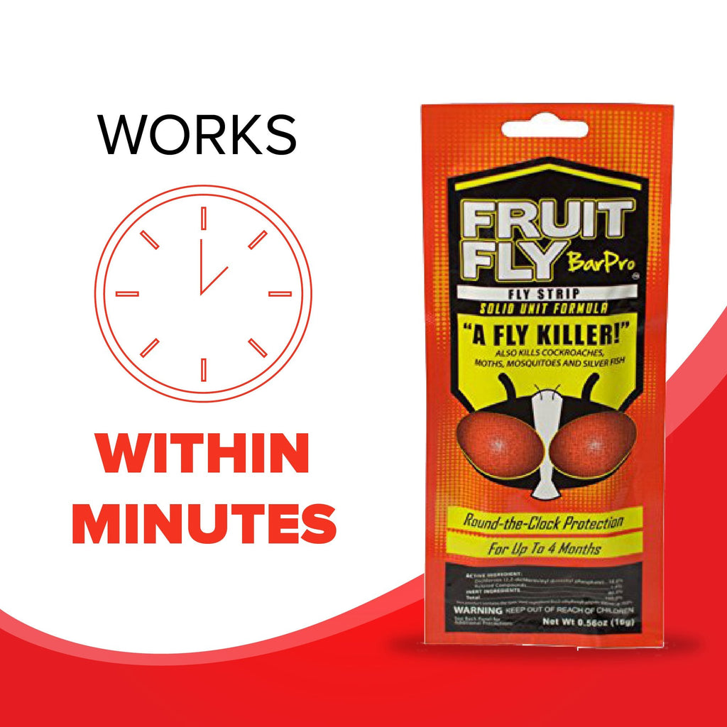 Fruit Fly BarPro – 4 Month Protection Against Flies, Cockroaches & Other Pests. Fly Traps for Indoors/Outdoor. Better Than Mosquito Zapper