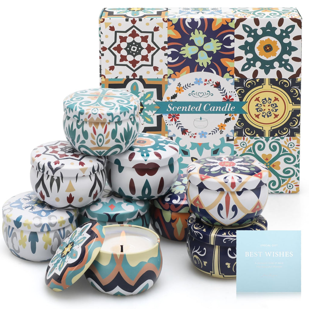 Scented Candles, 9 Packs 2.5oz Candle Set, Soy Candles for Home Scented, Aromatherapy Candle for Stress Relief, Bathing, Ideal Gifts for Women Birthday, Thanksgiving, Christmas