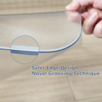 MuArts Elasticity Clear Chair Mat for Hardwood Floor 40 x 48 inch, Transparent Floor Mat Wood/Tile Protection Mat for Home & Office (40" X 48" Rectangle)