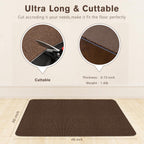 Sycoodeal Office Chair Mat for Hardwood Floor,Office Computer Gaming Chair Mat for Tile Floor,Large Floor Protector Rug,Anti-Slip,Easy to Clean,Coffee(48"x36")