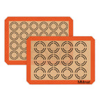 MMmat Silicone Baking Mats - Best German Silicone - Non Slip Silicone Baking Sheet, Non Stick Reusable Silicone Mats for Baking, Oven Liner, Counter Mat - 2 Half Sheets Cookie Baking Mats
