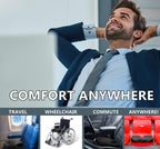 ComfiLife Premium Comfort Seat Cushion - Non-Slip Orthopedic 100% Memory Foam Coccyx Cushion for Tailbone Pain - Cushion for Office Chair Car Seat - Back Pain & Sciatica Relief (Navy)