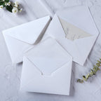 PONATIA 50 PCS/Pack A7 Envelopes, 5.25 x 7.5'' White Envelopes, Perfect For 5 x 7'' Wedding Invitation Cards, Christmas Gift Cards Envelopes, Acrylic Invitations, Photos