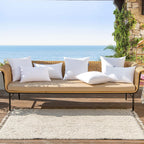Pack of 2 18x18 Outdoor Pillow Inserts, Outdoor Throw Pillows Water-Resistant Decorative Premium Square Pillow Stuffer Sham for Porch Swing Couch Sofa Cushion Patio Furniture