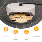 Flea Traps for Inside Your Home 2 Packs, Flea Trap for Indoor, Bed Bug Killer with Sticky Pads & Light Bulb Replacement, Natural Flea Infestation Treatment
