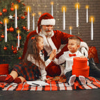 AFINETH Floating Candles with Wand, Magic Hanging Candles, Flickering Flameless Floating LED Candles, White Battery Operated Electric Taper Candles for Halloween Christmas Birthday Theme Party, 12 PCS