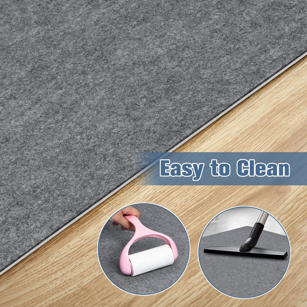 2 Pack Office Chair Mat for Hardwood Floor, 55"x35" Computer Chair Mat, Desk Chair Mat, Large Anti-Slip Floor Protector for Home Office Light Grey (Roll Packaging)