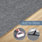2 Pack Office Chair Mat for Hardwood Floor, 55"x35" Computer Chair Mat, Desk Chair Mat, Large Anti-Slip Floor Protector for Home Office Light Grey (Roll Packaging)