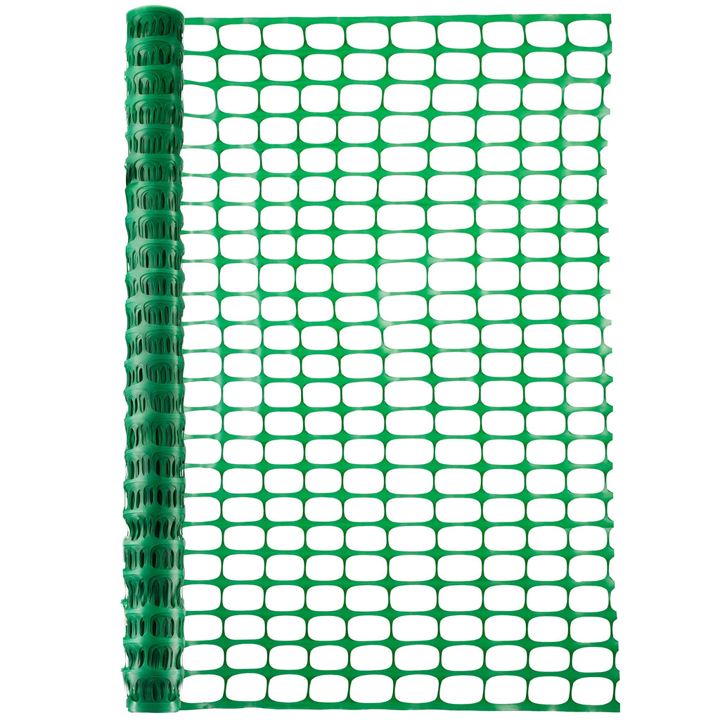 BOEN 4' x 50' Green Temporary Fencing, Mesh Snow Fence, Plastic, Safety Garden Netting, above Ground Barrier, for Deer, Kids, Swimming Pool, Silt, Lawn, Rabbits, Poultry, Dogs
