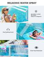 Pool Fountain for Above and In-Ground Pools, Adjustable Dual Spray Waterfall Sprinkler Cooler for Pool, Swimming Pool Spa Water Fountain, High-Pressure Pool Spray Fountain