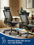 PROHALO Office Chair Mat for Hardwood Floor, 48"X 60" Desk Chair Mat for Hard Floors, Floor Mat for Office Chair，Under Desk Ofiice Rug for Rolling Computer Chair Gaming Chair-Brown