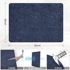 Placoot Desk Chair Mat for Hardwood Floor Corduroy Surface 1/6" Thick 55"x35" Office Chair Mat for Rolling Chairs-100% Large Anti-Slip Backing Under Desk Low-Pile Office Rug Floor Mat for Office/Home