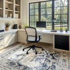 Furnbar Office Chair Mat for Carpet & Hardwood, Upgraded 29" x 48" Dual Use Tempered Glass Chair Mat for Chair and Footrest Under Desk