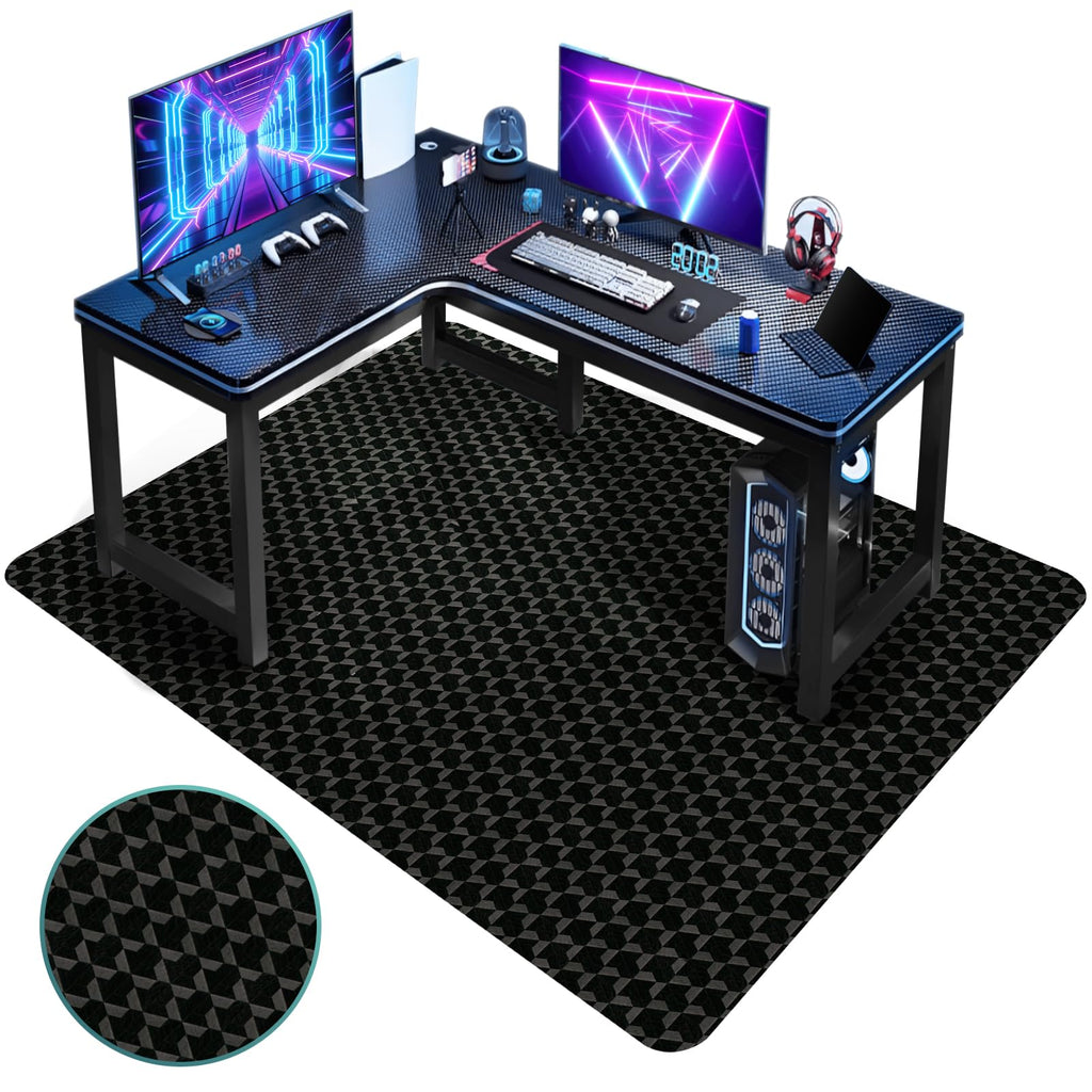 Vicwe Office Chair Mat for Hardwood Floor, 63" x 51" Large Office Chair Mat, Gaming Chair Mat for Hardwood, Easy Glide for Chairs, Multi-Purpose Floor Protector Desk Chair Mat for Home Office