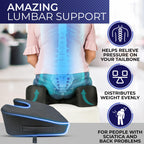 YogiBum Patented Cushion | Extra Large Tailbone Gap | Med Size for 150-190lbs | XL Size for 190lbs+ | Relief for LowBack, Tailbone, Sciatica, Hemorrhoids | Snug Fit on Office/Computer Chairs