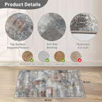 Office Chair Mat for Hardwood Floor&Tile Floor,36"X 48" Heavy Duty Desk Chair Mat for Hard Floors,Under Desk Rug for Rolling Computer Chair,Anti Slip,Low Pile Carpet Floor-Abstract Grey