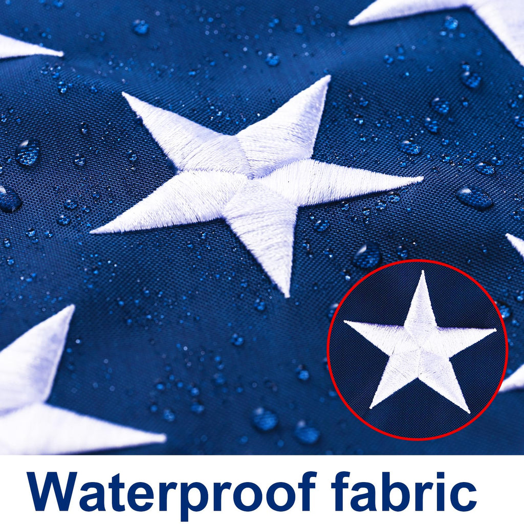 VIPPER American Flag 4x6 Outdoor - Heavy Duty Nylon US Flags with Embroidered Stars, Stitched Stripes and Brass Grommets