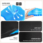 Seat Cushion, Gel Wheelchair Seat Cushion Chair Pad Cushion, Relieve Sciatica, Back, Coccyx, Pressure Sore and Ulcer Pain, Wheelchair Accessories with Waterproof Mesh Fabric