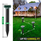 Mole Repellent Solar Powered for Lawns, 8 Pack Gopher Repellent Ultrasonic Solar Powered for Outdoor & Solar Mole Groundhog Vole Rodent Repellent for Yard