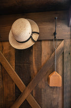Hope Woodworking Leather Fly Swatter Set (3 Pack) – 17” Amish-Made Fly Swat w/Real Leather Paddle – Fly Swatters Multi Pack w/Metal Handle – Bug Swatter, Mosquito Swatter, Wasp Swatter (Brown)