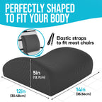 FORTEM Office Chair Cushion and Back Support for Office Chair, Lumbar Support Pillow, Memory Foam, Non Slip Sitting and Back Rest for Gaming, Car Seat Cushion, Chair Pad