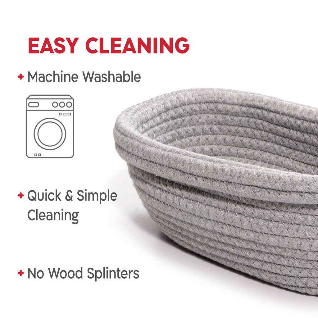KneadAce Cotton Rope Banneton Bread Proofing Basket Set, Oval & Round Bread Baskets with Liners & Covers for Artisan Bread Baking, Sourdough Bread Baking Supplies