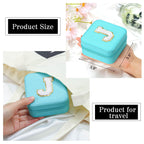Parima Valentines Day Gifts for Girls - Travel Jewelry Case for Girls Jewelry Box | Gifts for Friends Women Unique Christmas Gifts for Women | Friends Gifts Personalized Gifts - Letter J, Aqua Blue