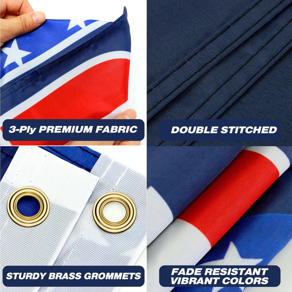 Trump 2024 Flag 3x5 FT President Trump Flag Make America Great Again Banner Indoor Outdoor Double Sided 3 Ply with Vivid Patriotic Colors Design UV & Fade Resistant 2 Brass Grommets