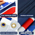 Trump 2024 Flag 3x5 FT President Trump Flag Make America Great Again Banner Indoor Outdoor Double Sided 3 Ply with Vivid Patriotic Colors Design UV & Fade Resistant 2 Brass Grommets